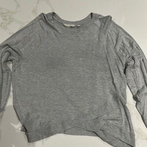 Gray Long Sleeve Top